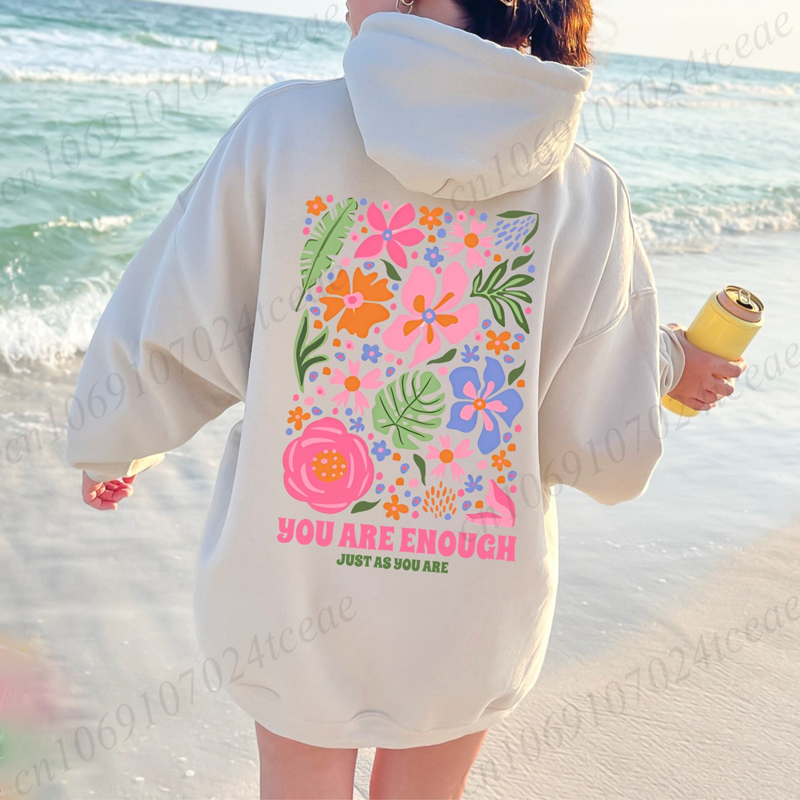 Plant Parent Hoodie - You Are Enough Flower Sweatshirt Hoodie,