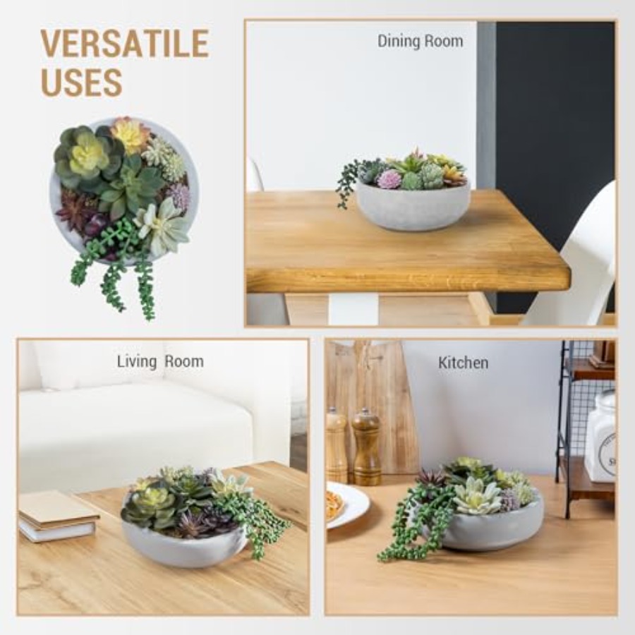 8 Inch Round Modern Artificial - Succulent Arrangement Mini avis et prix