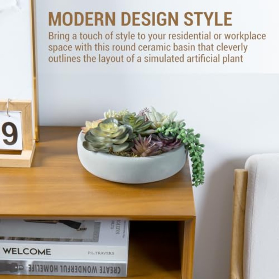 8 Inch Round Modern Artificial - Succulent Arrangement Mini avis et prix