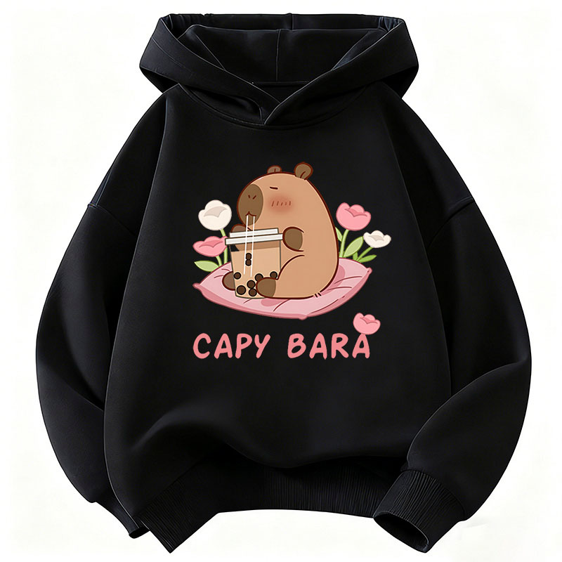 Kawaii Capybara Drinking Juice - Plant Parent Hoodie avis et prix