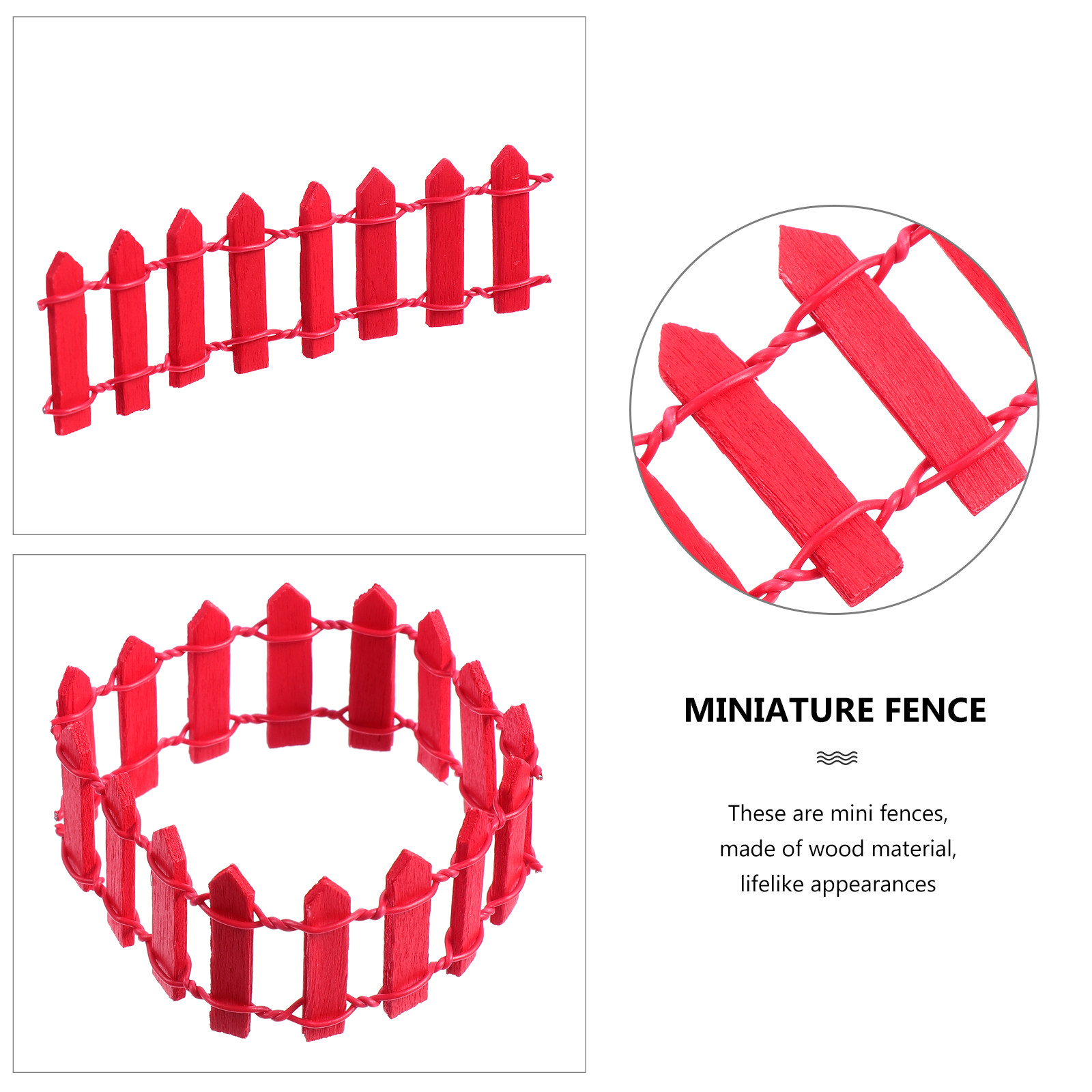 12Pcs Mini Wooden Fence Set Li - Succulent Arrangement Mini avis et prix