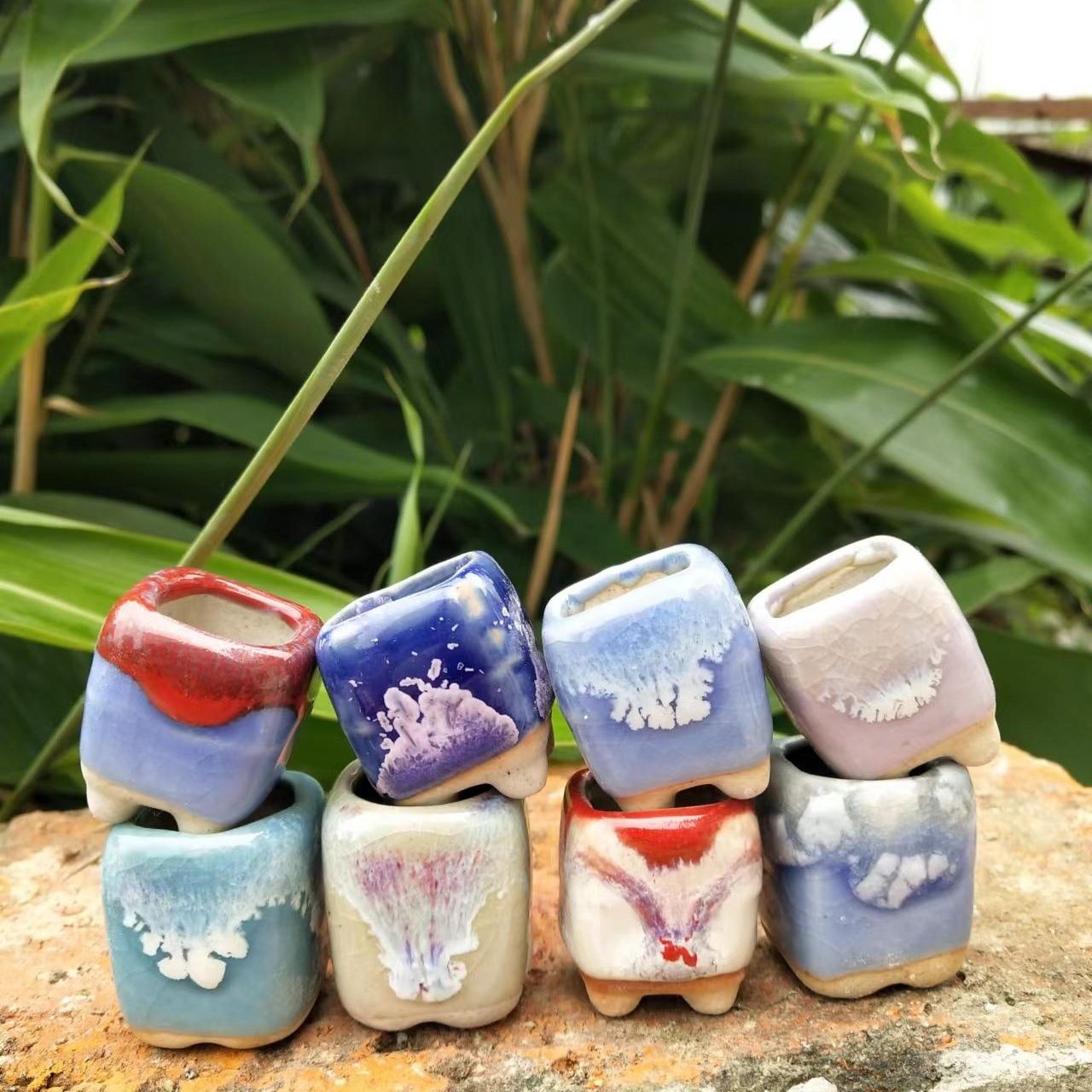 10Pcs Mini Ceramics Fowerpot M - Cactus Mix Pot avis et prix