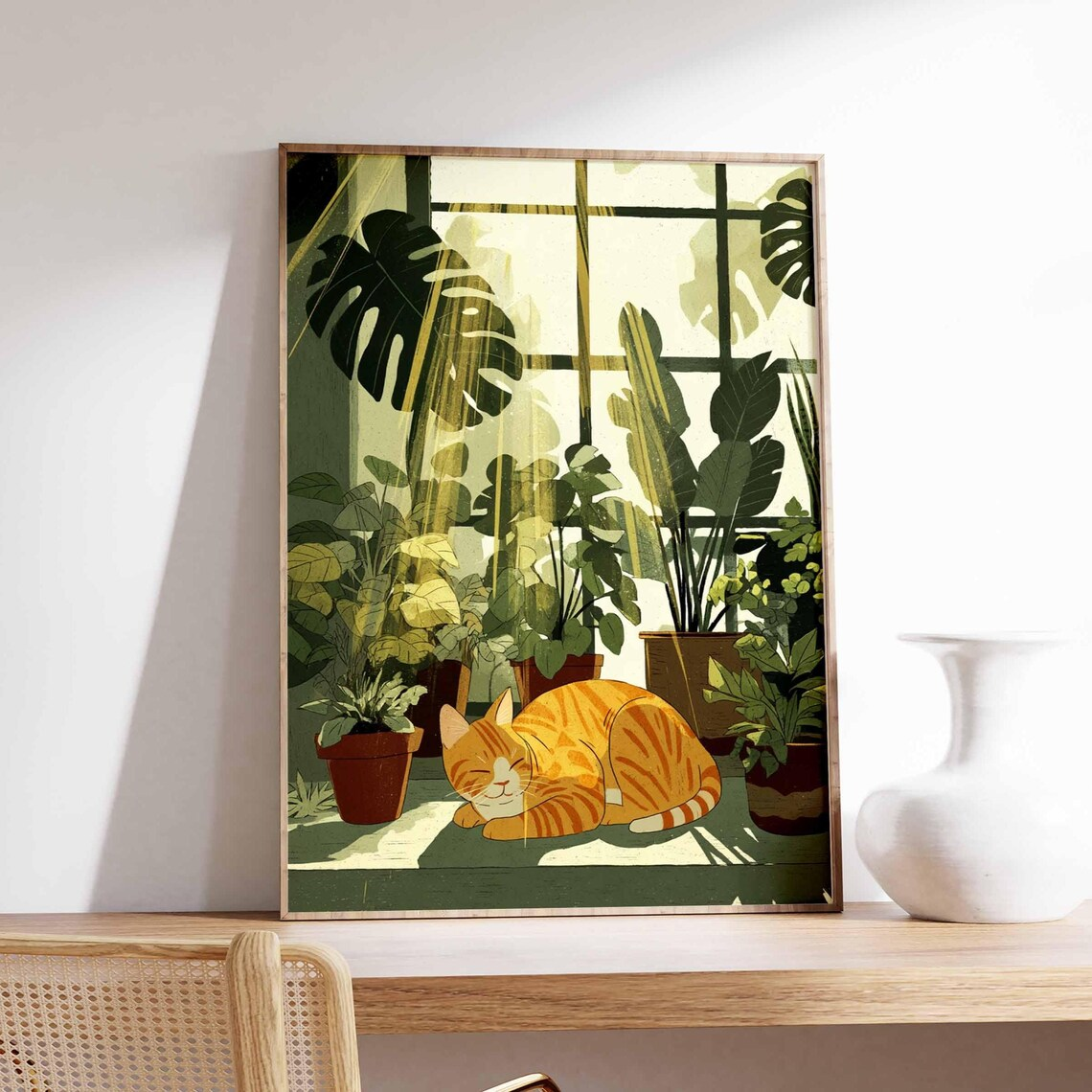 Sunlit Plant Window Cat Wall A - Plant Parent Day avis et prix
