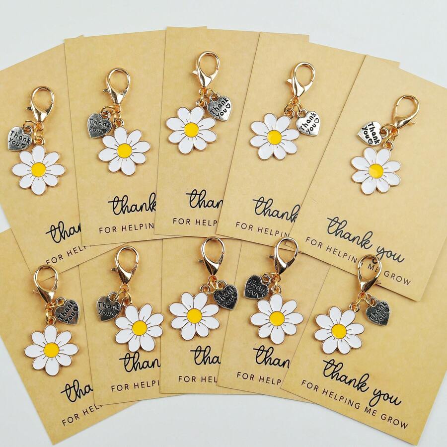 Enamel Daisy Keychains With Th - Plant Parent Free avis et prix