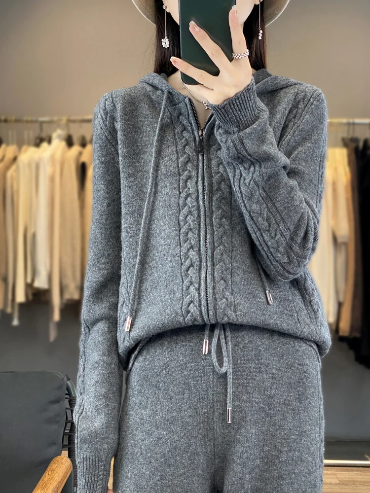 Women's Pure Cashmere Hooded C - Plant Parent Hoodie avis et prix