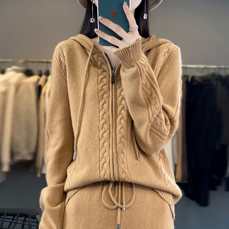 Women's Pure Cashmere Hooded C - Plant Parent Hoodie avis et prix