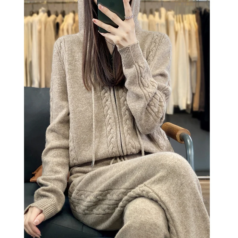 Women's Pure Cashmere Hooded C - Plant Parent Hoodie avis et prix